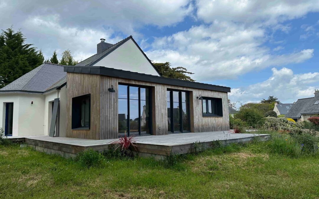 Extension maison bois à Saint-Gildas-de-Rhuys